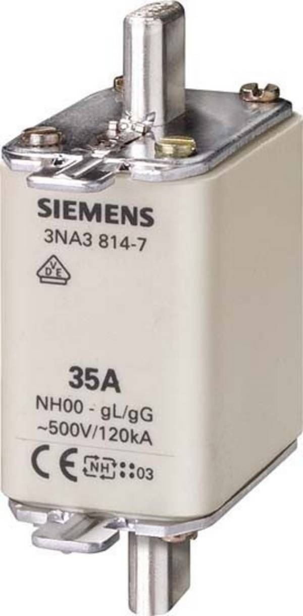 Siemens Indus.Sector NH-Sicherungseinsatz Gr.00 63A 500VAC 3NA38