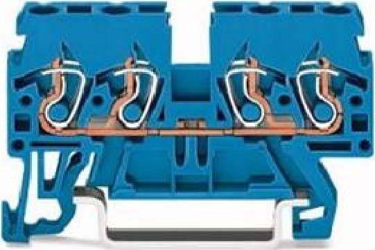 WAGO Kontakttechnik Durchgangsklemme 0,08-2,5/4qmm blau 870-834-0