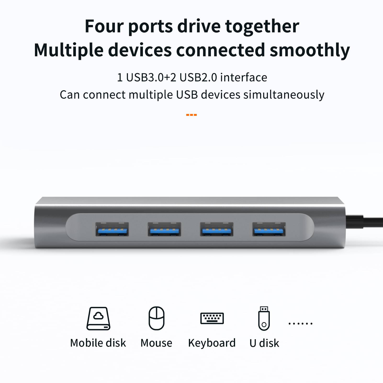 USB-C Hub Dockingstation-11 | USB-C zu HDMI, USB 3.0, SD/TF, VGA, USB-C, LAN-3