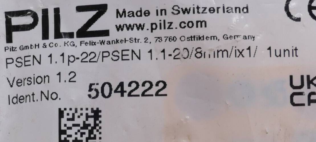 Pilz Sicherheitssensor PSEN 1.1p-22 #504222-2