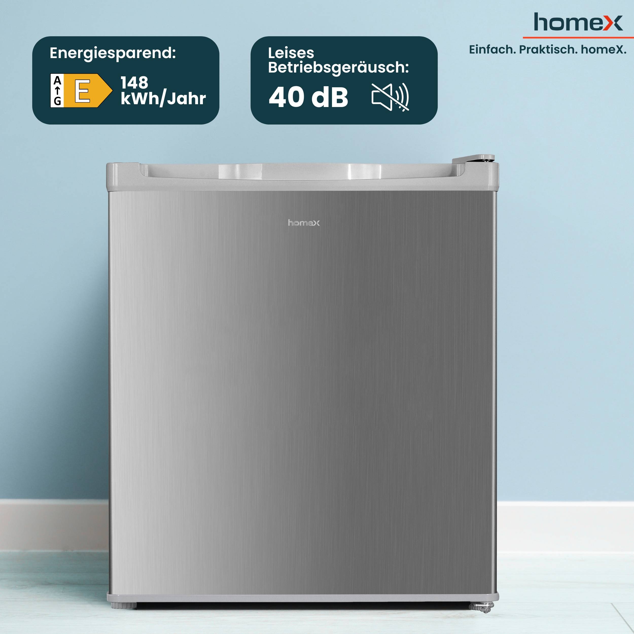homeX Mini Gefrierschrank, Gefriertruhe klein - 33L Nutzinhalt, 4-Sterne Gefrierbox, Freezer, Tiefkühlschrank, FM1015-S-3
