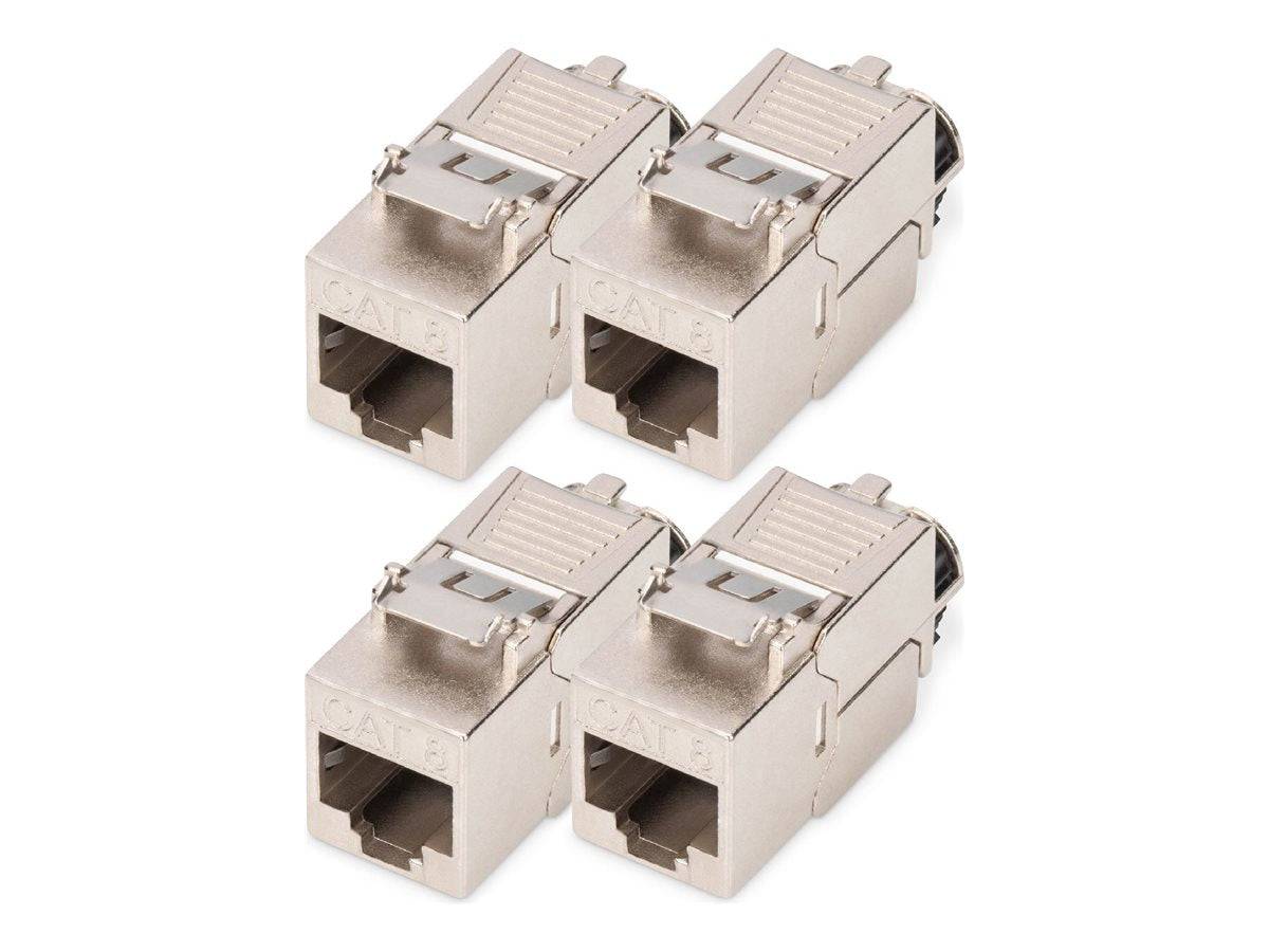 DIGITUS Cat.8.1 Keystone Module shielded tool free dust cap 4 pcs. Cat.8.I Modul geschirmt werkzeuglos Staubkappe 4 Stk.-1