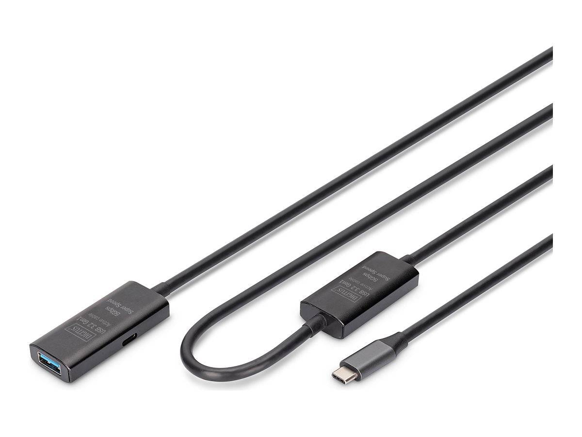 DIGITUS Aktives USB 3.2 Gen1 5G Verlängerungskabel, USB-C - USB-A, 10m-1