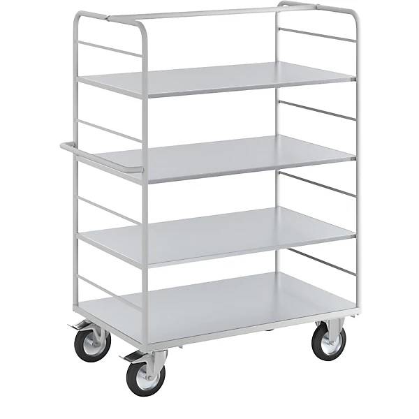 ESD-Etagenwagen mit 2 Seitenwänden Ladeflächen-LxB 1175 x 720 mm 4 Etagen. TAKKT Industrial & Packaging GmbH-0