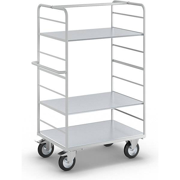 ESD-Etagenwagen mit 2 Seitenwänden Ladeflächen-LxB 975 x 620 mm 3 Etagen. TAKKT Industrial & Packaging GmbH-0