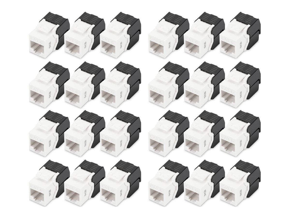 DIGITUS CAT 6 Keystone Jack unshielded tool free connection 24 pcs set-1