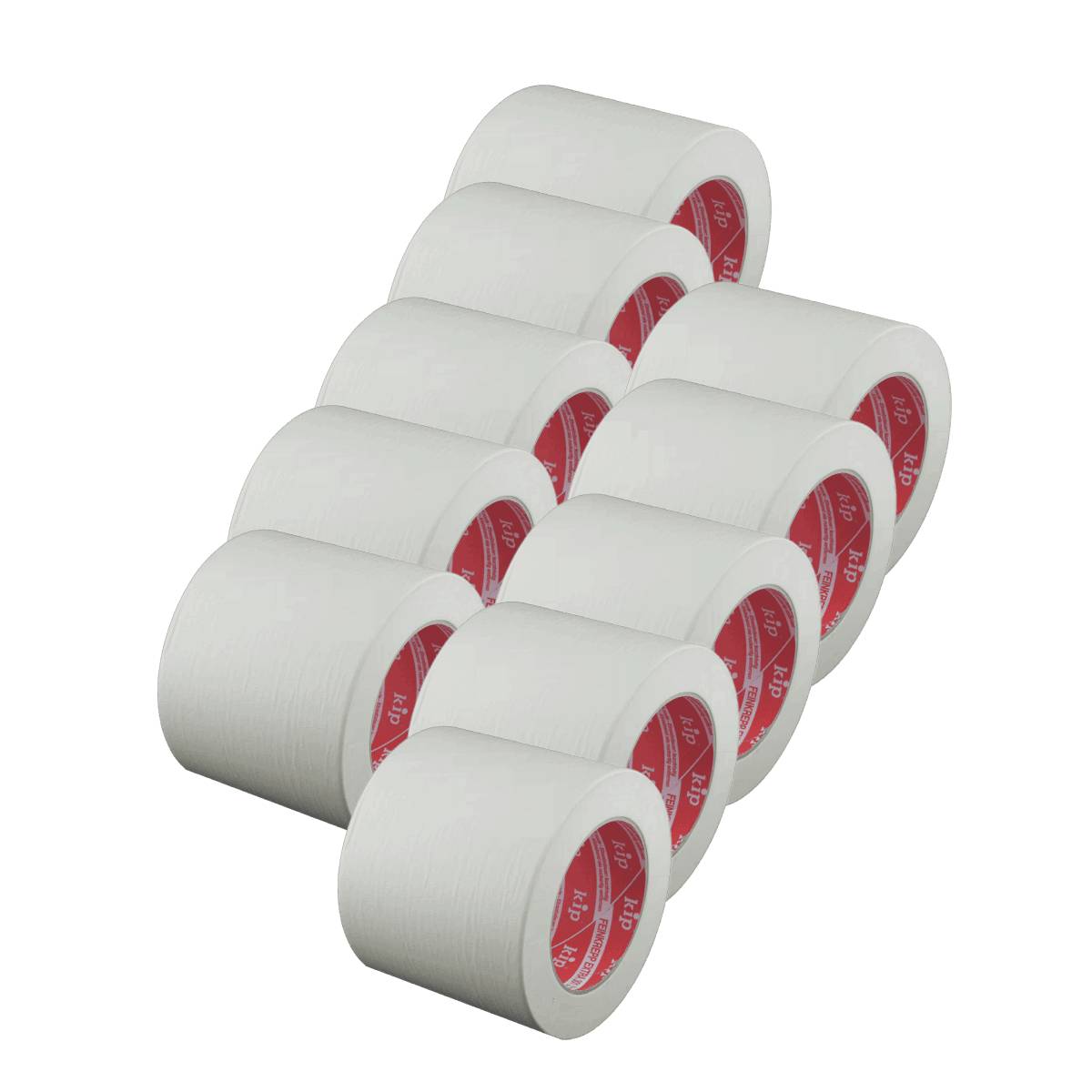 10er Pack Kip® 301 Feinkrepp extra - Kreppband 48 mm-0