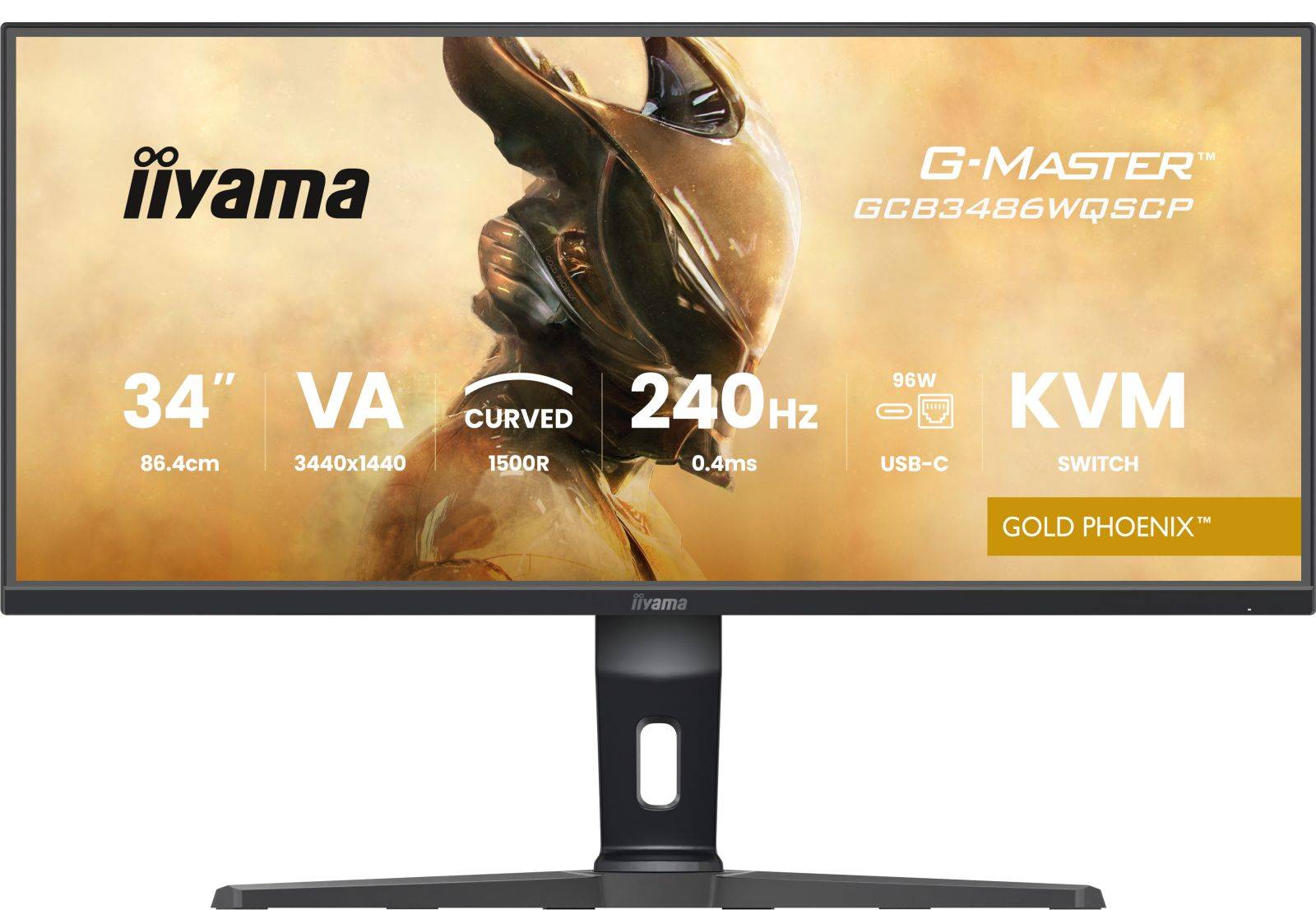Iiyama GCB3486WQSCP-B1 Gaming Monitor 34" UWQHD VA, 240 Hz, 0.4 ms MPRT,-1