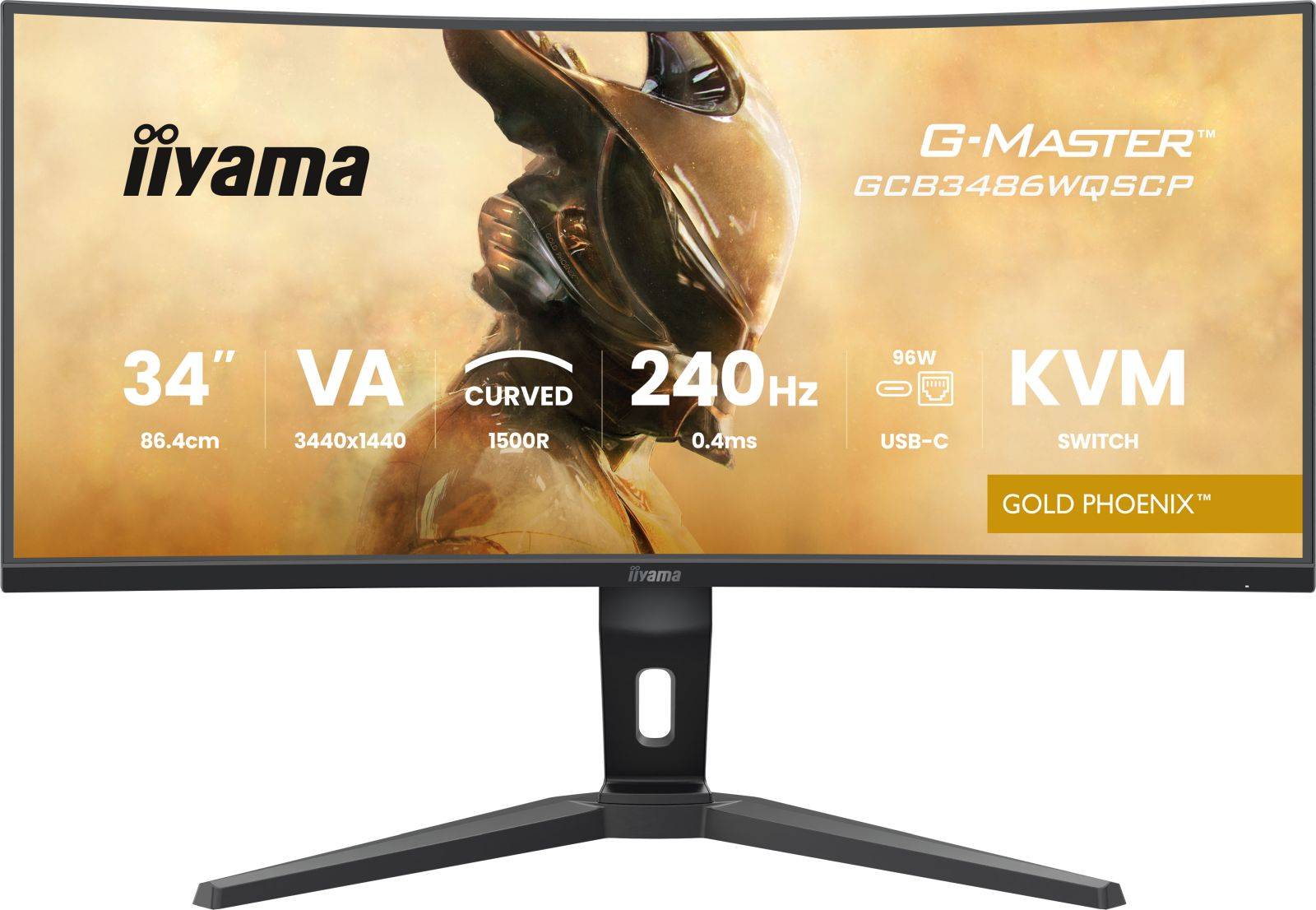 Iiyama GCB3486WQSCP-B1 Gaming Monitor 34" UWQHD VA, 240 Hz, 0.4 ms MPRT,-2