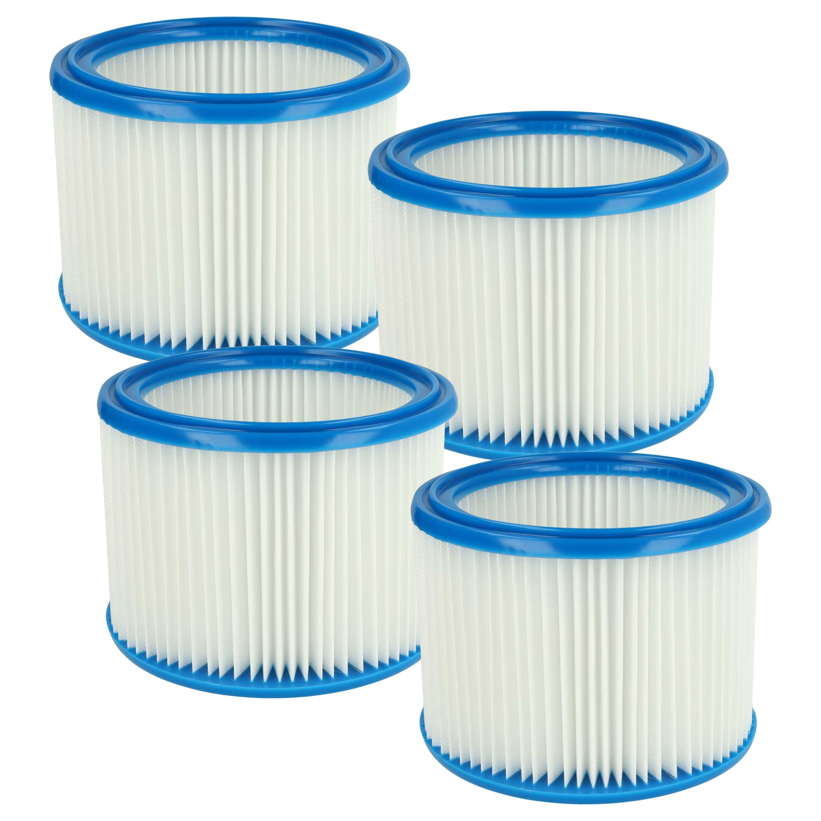 vhbw 4x Faltenfilter Ersatz für Makita P-70219 | W11753 für Staubsauger - Patronenfilter, Blau Weiß-0