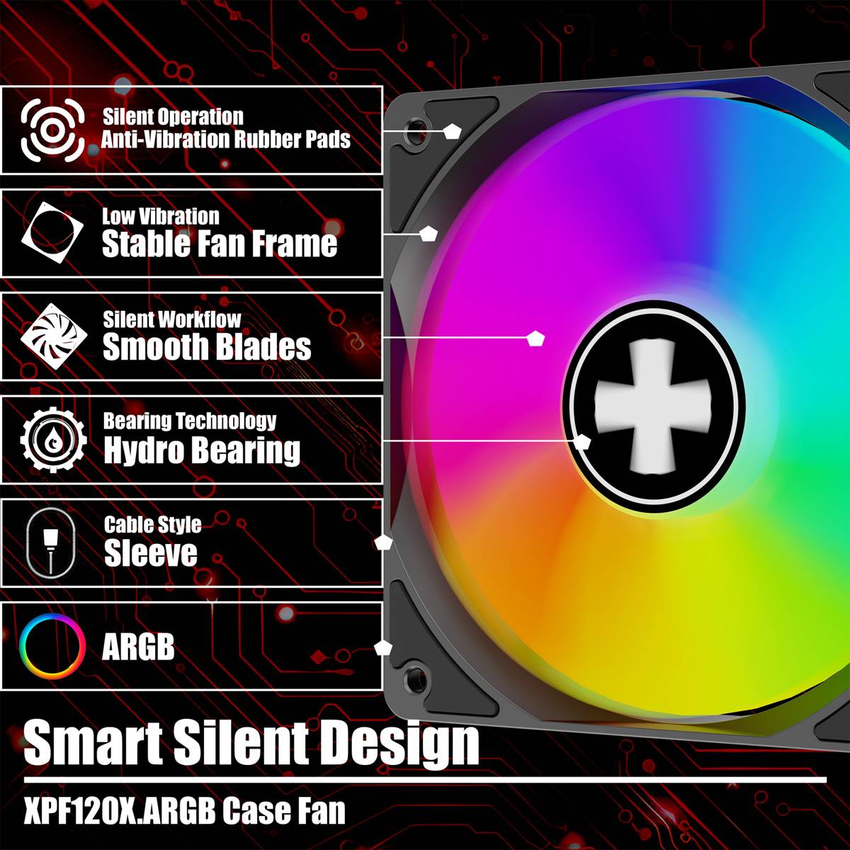 XILENCE Performance X XF083, 120mm ARGB LED Lüfter-1