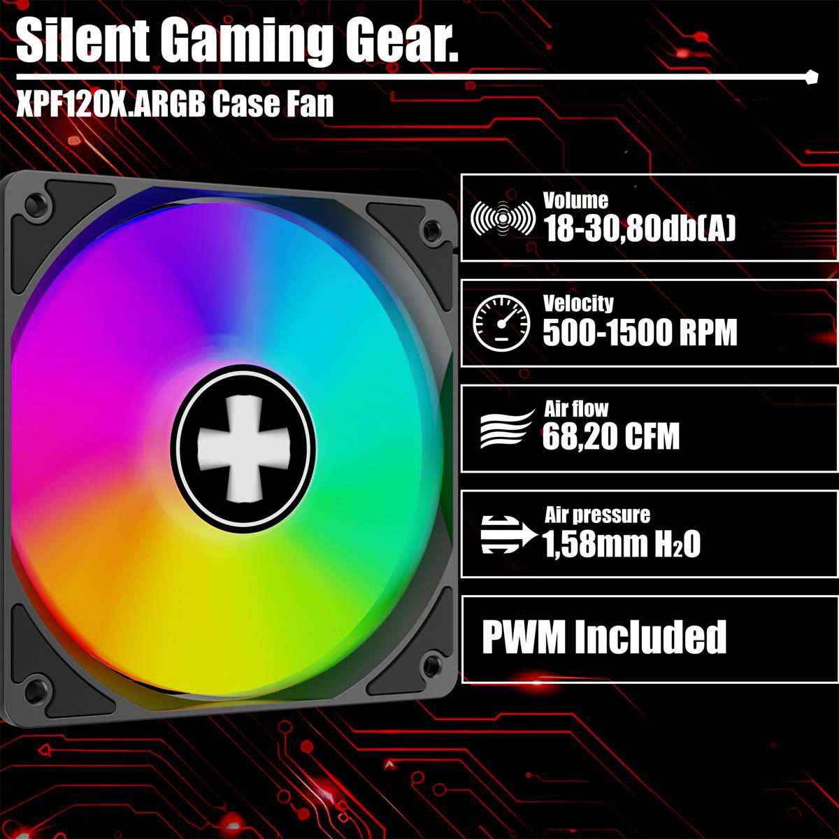 XILENCE Performance X XF083, 120mm ARGB LED Lüfter-2