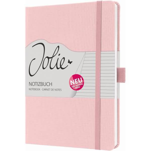 sigel Notizbuch Jolie Feel, Textil, DIN A5, liniert, rosa-0