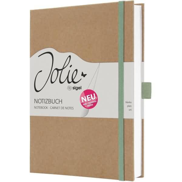 Sigel JOLIE JN841 Notizbuch , Pure Mint, ca. A5, liniert, Einfarbig, Braun, Mintfarbe, A5, 96