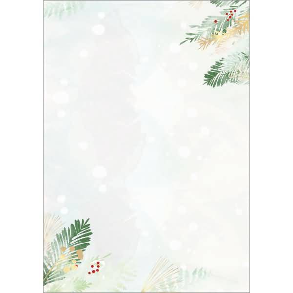 Weihnachtspapier A4 90g 100 Blatt Christmas Forest Watercolor-0