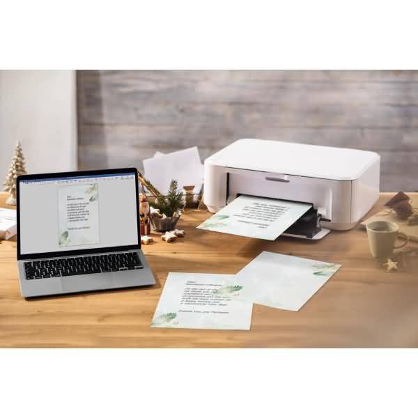 Weihnachtspapier A4 90g 100 Blatt Christmas Forest Watercolor-1