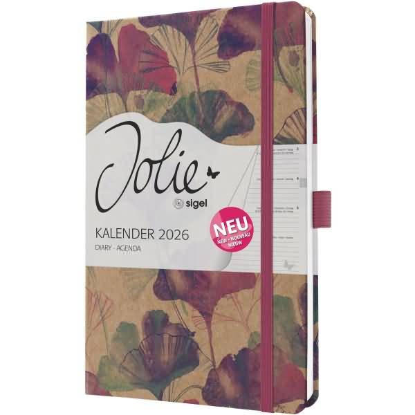 Wochenkalender Jolie ca. A5 Hardcover Sunlight Ginkgo 2026-0