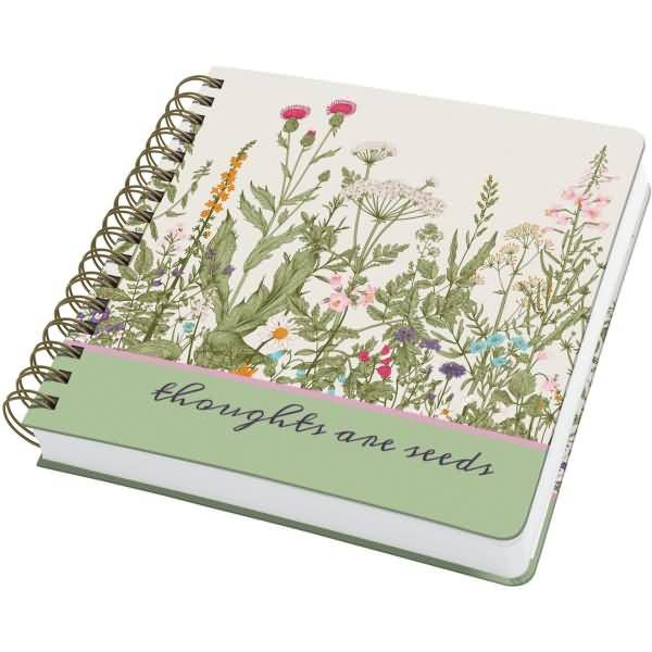 Sigel JOLIE JQ200 Spiral-Notizbuch , Wild Herbs, ca. A5 quadratisch, blanko, Abbildung, Grün,-0
