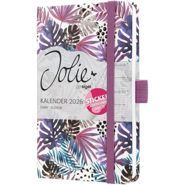 Wochenkalender Jolie ca. A6 Hardcover Violet Jungle Fever 2026-0