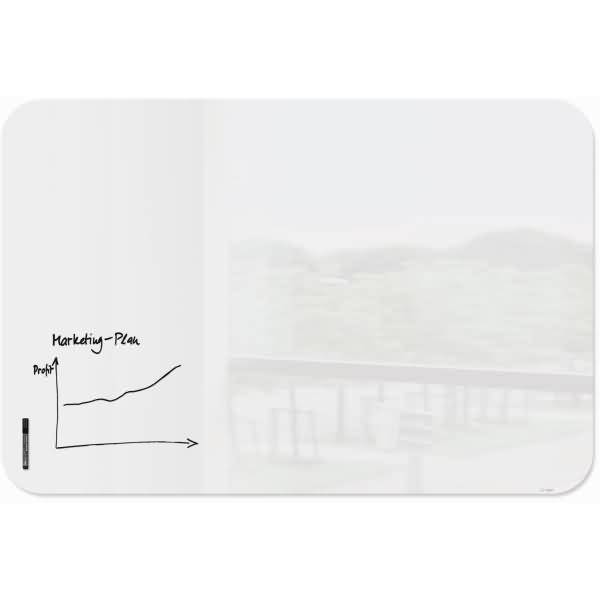 Glas-Whiteboard Artverum weiß abgerundete Ecken 1800x1200x10mm-0