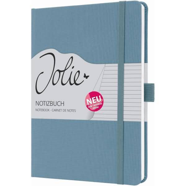 sigel Notizbuch Jolie Feel, Textil, DIN A5, liniert, blau-0