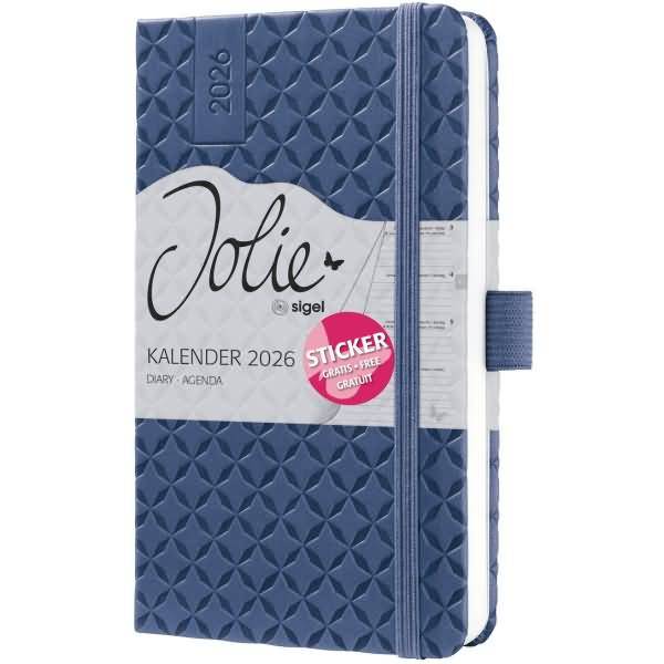 Wochenkalender Jolie ca. A6 Hardcover indigo blue 2026-0