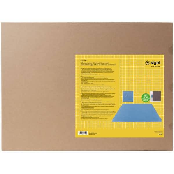 Schreibunterlage hellblau-dunkelgrau RPET RPP 600x7x450mm-1