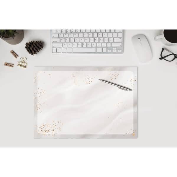 SIGEL - Schreibtischunterlage Glittery Joy grau/gold 30 Blatt-1