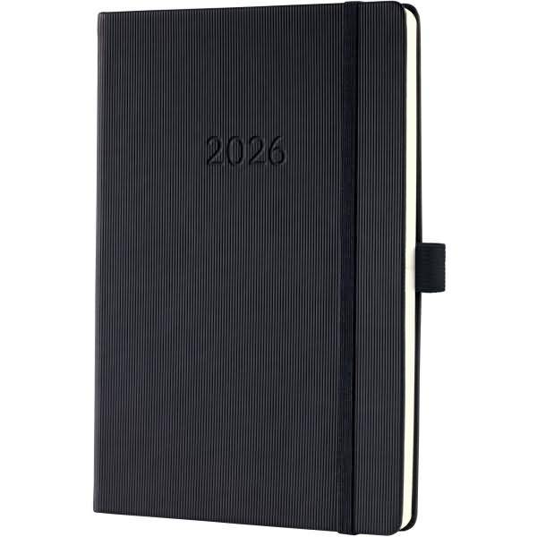 Sigel C2612, A5, 96 Blätter, 80 g/m², Deutsch, Niederländisch, Englisch, Französisch, Hardcover, Schwarz-1