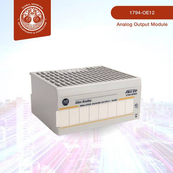 Allen-Bradley 1794-OE12 Allen-Bradley 0612598320196 1794 FLEX, FLEX EX, FLEX XT I/O SYSTEM, ANALOG OUTPUT MODULES, 12 SI