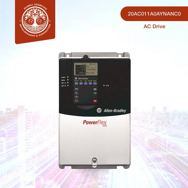 Allen-Bradley 20AC011A0AYNANC0 Allen-Bradley 0820919213762 PowerFlex70 AC Drive, 400 VAC, 3 PH, 11.5 Amps, 5.5 kW Normal