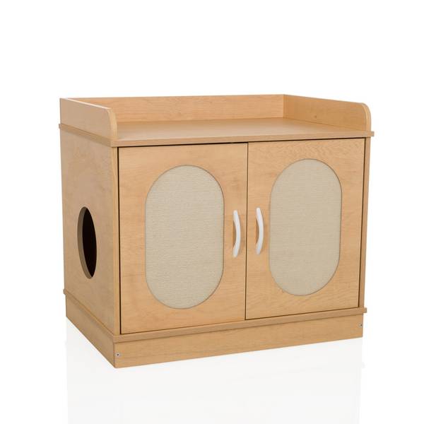 Katzenhaus Kommode KITTYHOME 2 75x53x66,5 cm buche hjh LIVING