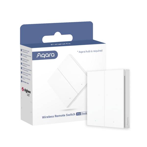 Aqara Wireless Remote Switch H1 Double Rocker HomeKit gray