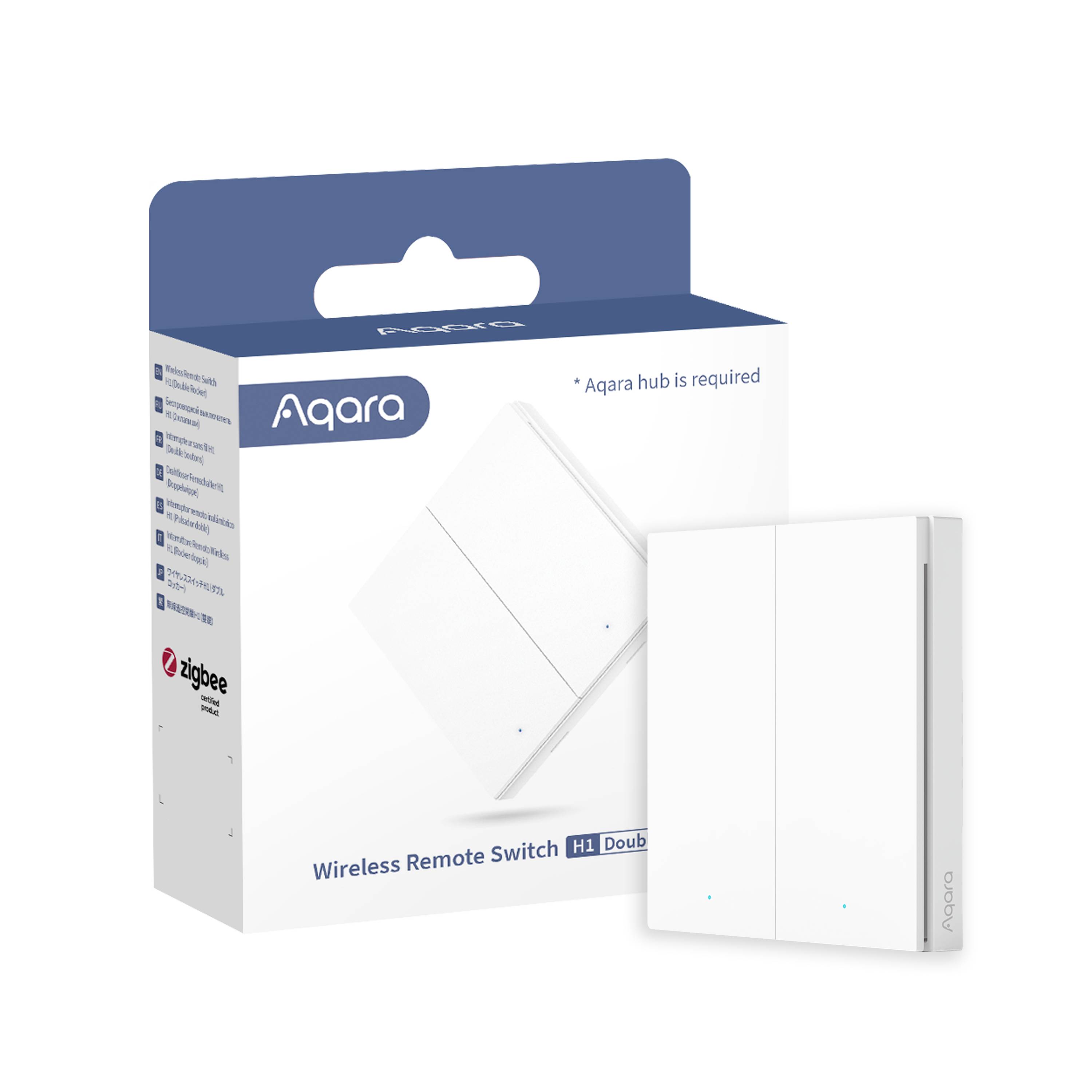 Aqara Wireless Remote Switch H1 Double Rocker HomeKit gray-0