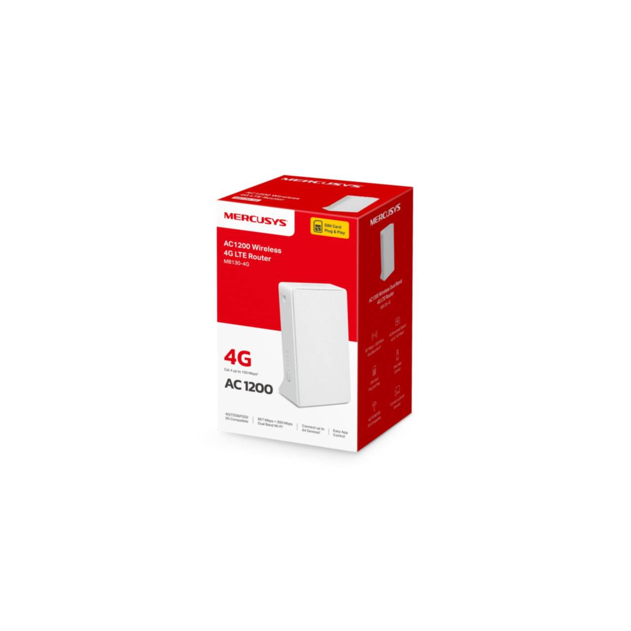 Mercusys MB130-4G AC1200 Wi-Fi 4G LTE Router +150Mb LTE Modem-2