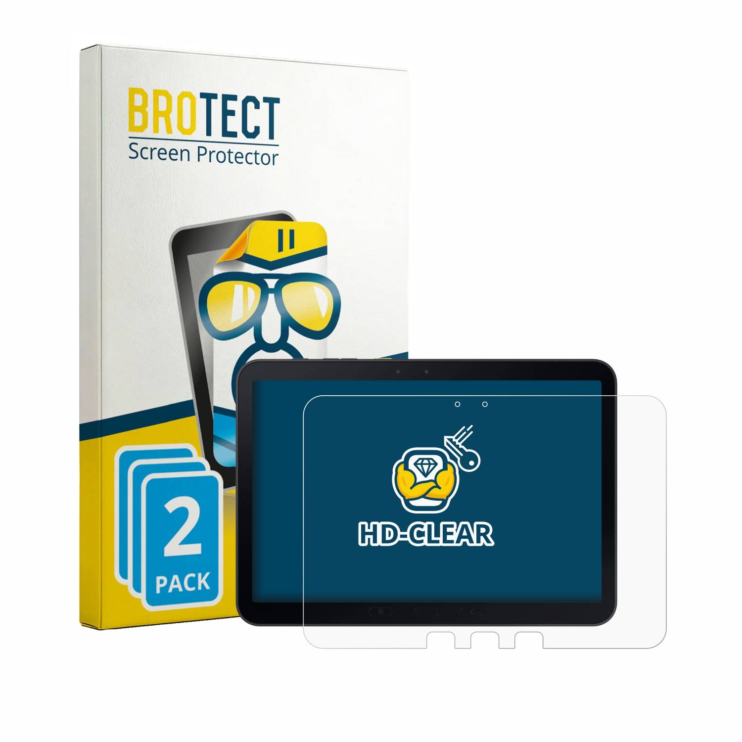 2x BROTECT Schutzfolie für Samsung Galaxy Tab Active 5 Pro Folie Klar Transparent-0
