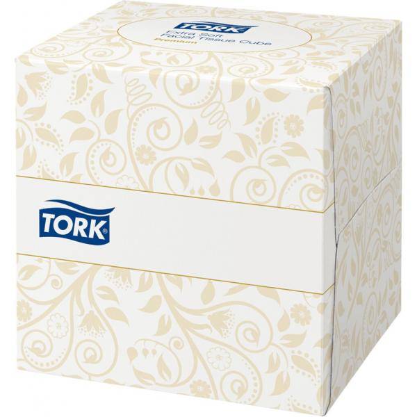 TORK Kosmetiktücher, extra weich, 2-lagig, weiß, im Wüfel (6700108)-0