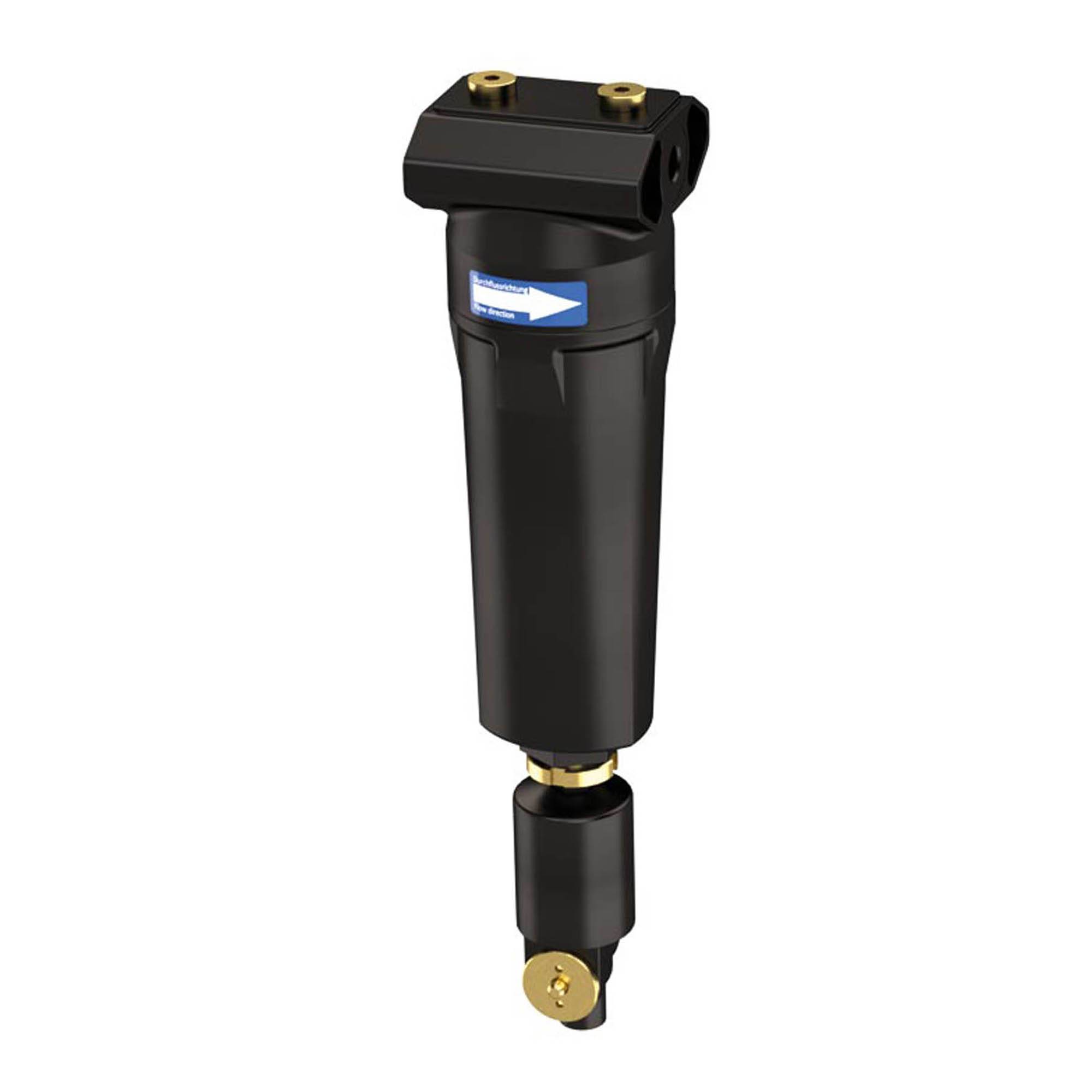 RIEGLER Mikrofilter ohne Differenzdruckmanometer, 0,01 µm, G 1/4, Eingangsdruck 4 - 12 bar, Mediums-Umgebungstemperatur-0