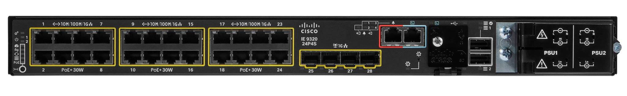 IE-9320-24P4S-E - Cisco Catalyst IE9320 Rugged Switch, 24 x 10/100/1000 (PoE+), Managed-0