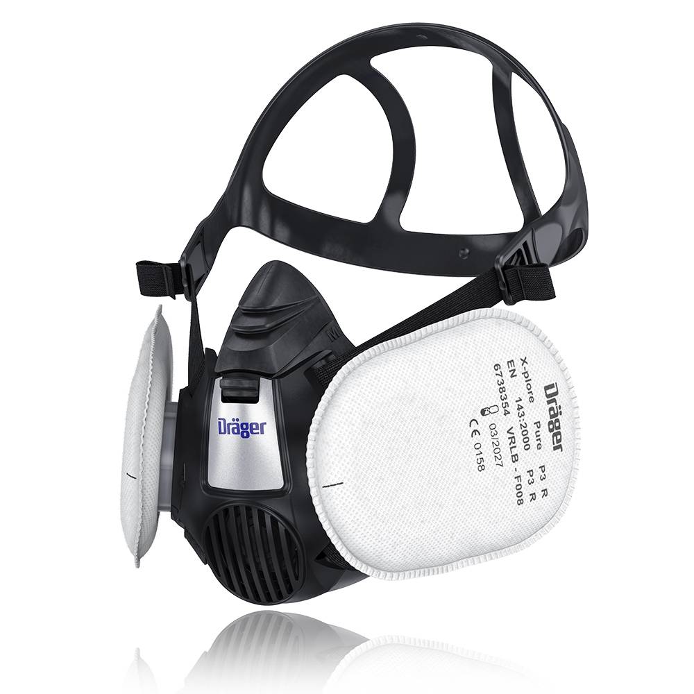 Dräger Atemschutzmaske Halbmaske X-plore 3500 Pure P3 Staubmaske DIY-0