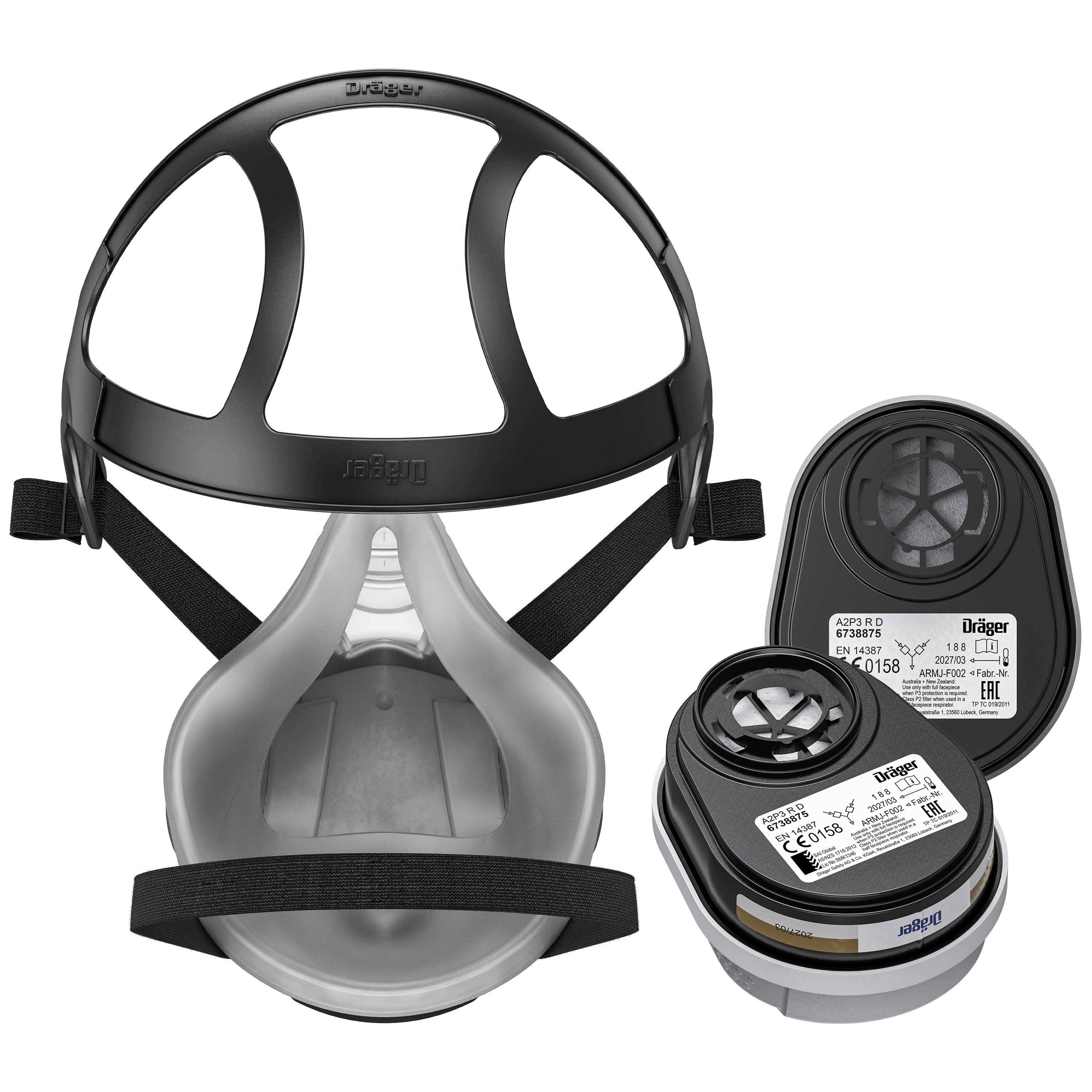 Dräger Atemschutzmaske Halbmaske X-plore 3300 A2 P3 Lackierermaske und Staubmaske-1