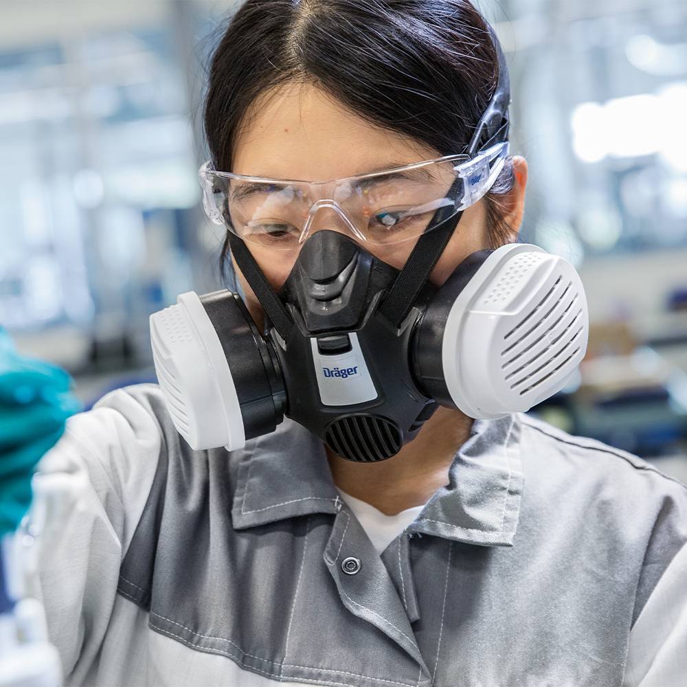 Dräger Atemschutzmaske Maske Halbmaske X-plore 3500 mit Bajonettverschluss-4