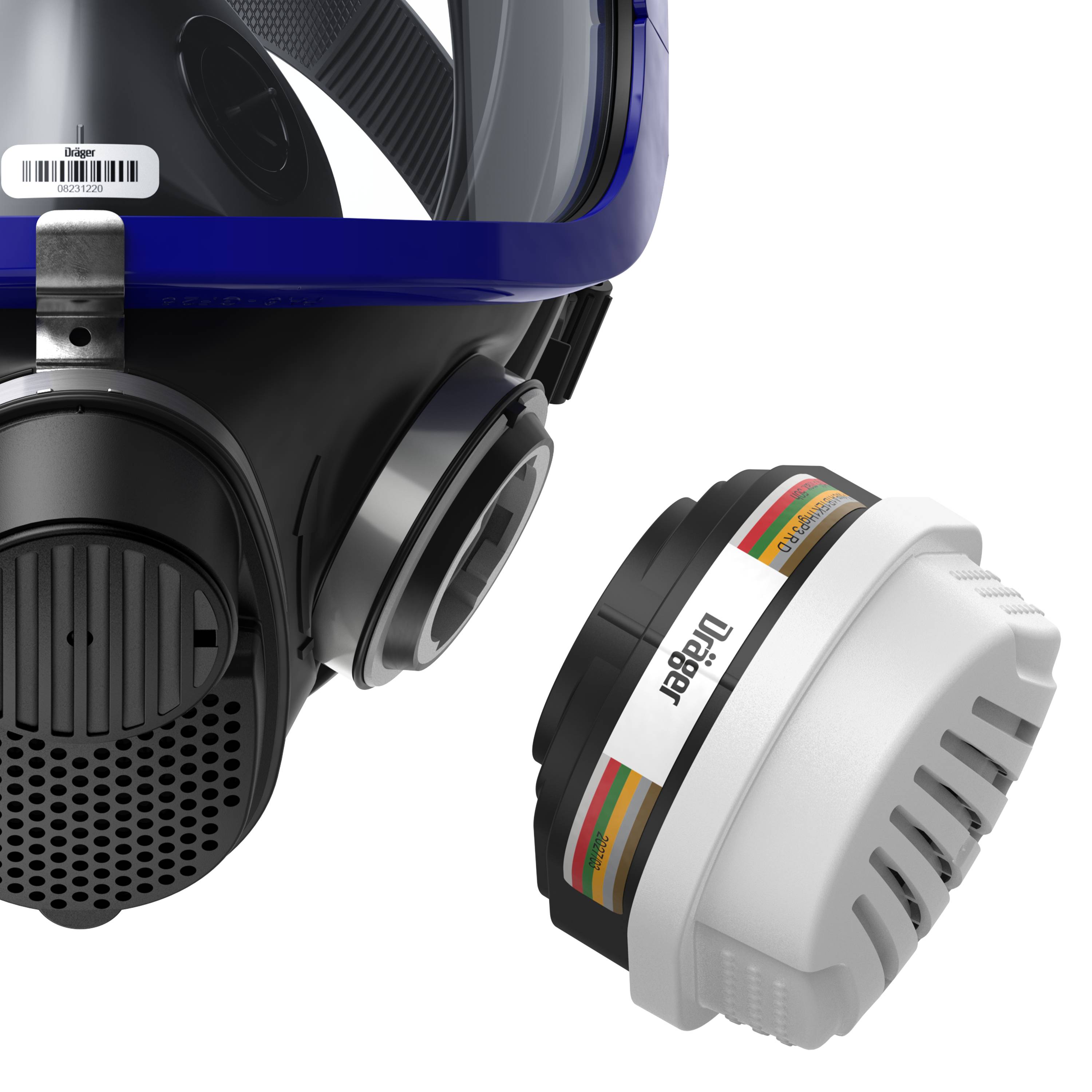 Dräger Atemschutzmaske Vollmaske X-plore 5500 + ABEK1 P3 Filter Gasmaske-3