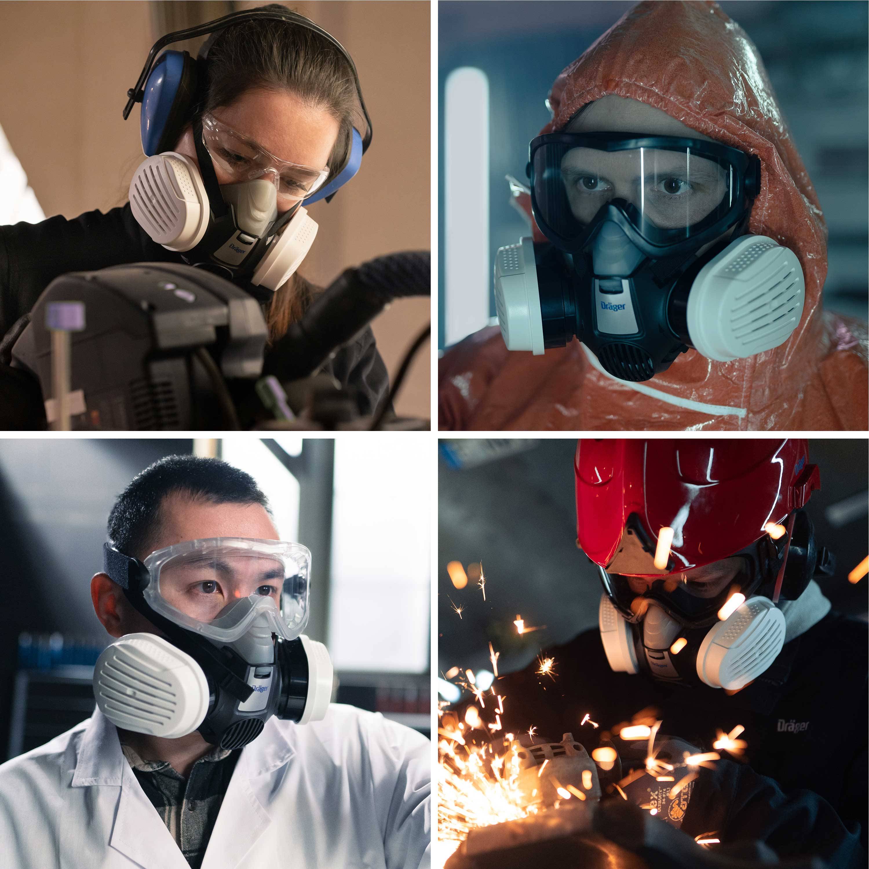Dräger Atemschutzmaske Halbmaske X-plore 3300 Bajonettverschluss Maske-4