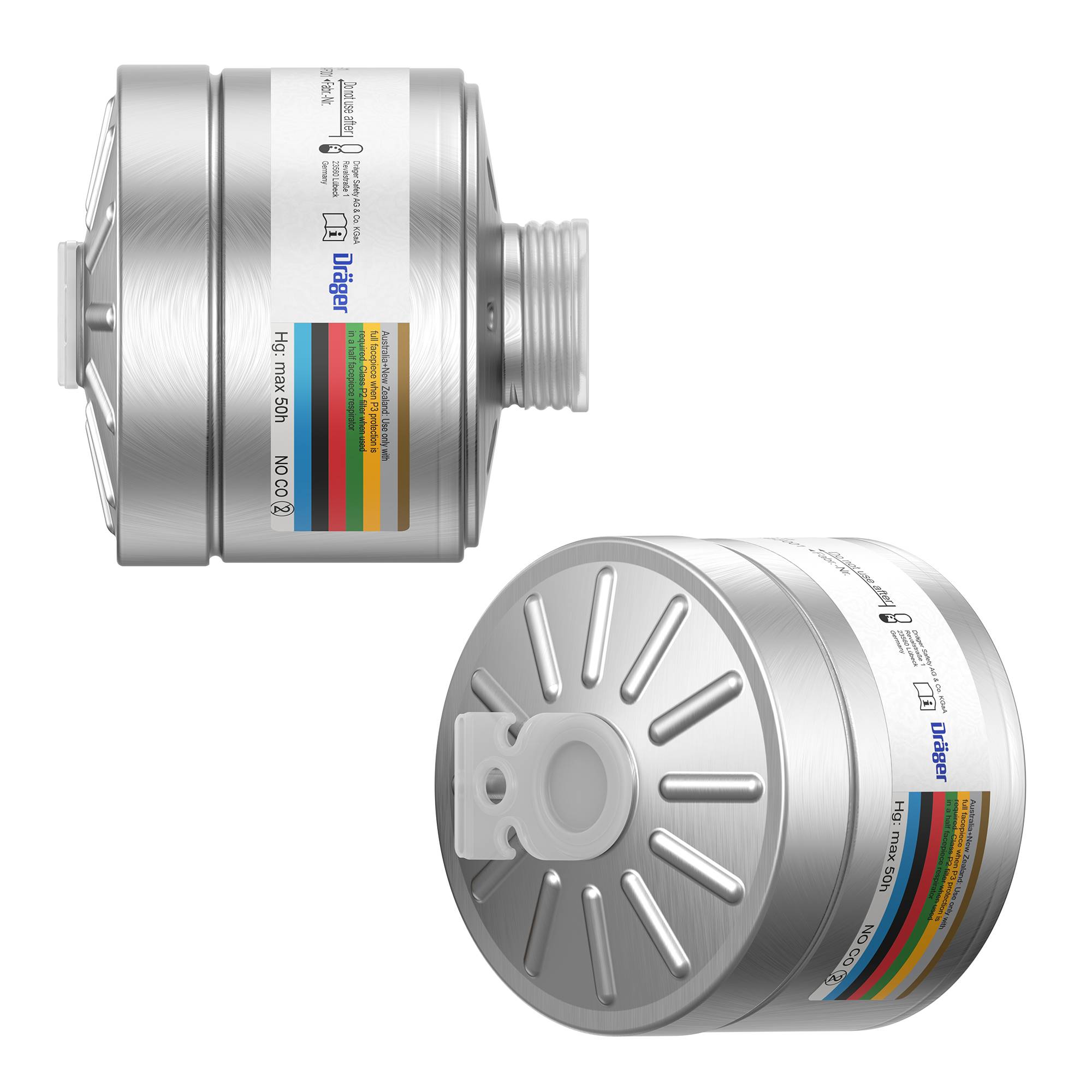 Dräger Atemschutz Kombinationsfilter 1140 A2B2E2K2 Hg NO P3 R D/CO Gasfilter Partikelfilter-2