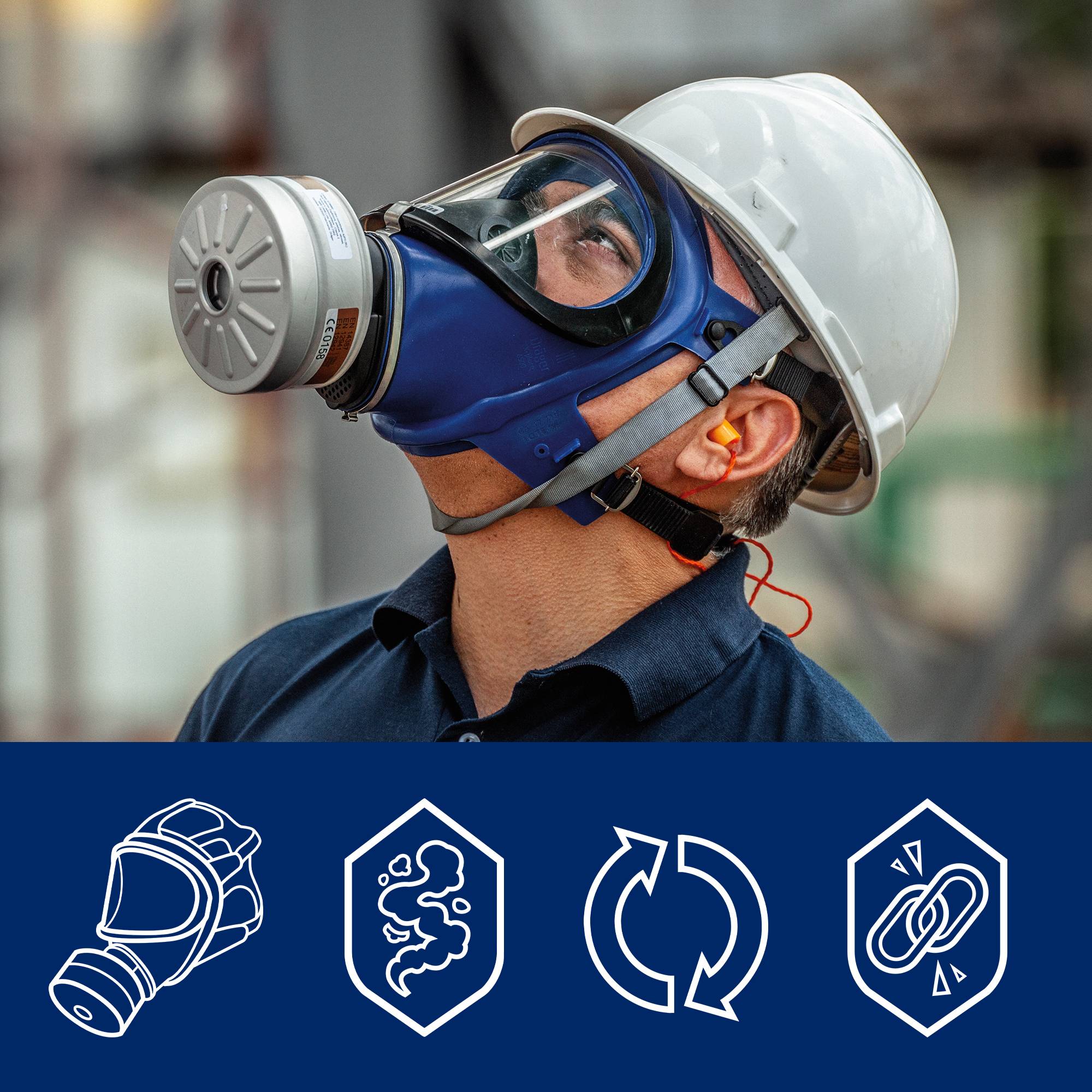 Dräger Gasfilter Gasmasken Filter 940 A2 mit RD40 Anschluss-3