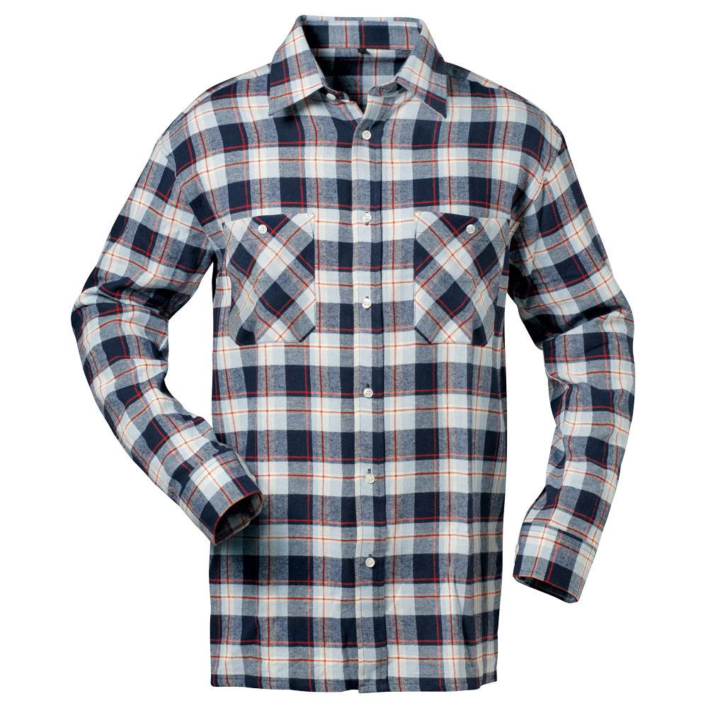 Gr .M (39/40) *OHIO* FLANELL-HEMD, MARINE/HELLBLAU/ROT KARIERT *OHIO* FLANNEL S-0