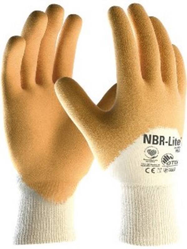 ATG® 2571 Gr. 8 NBR-Lite® Nitril-Handschuhe (24-985 HCT), SB-Verpackung beige/ge