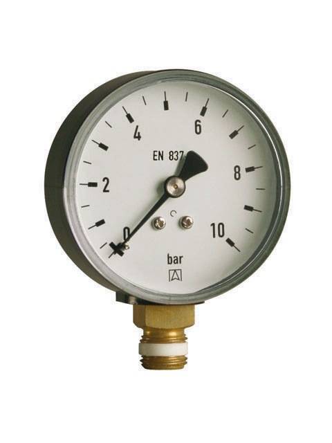 AFRISO Rohrfedermanometer RF 100 0/10bar G1/2B rad Kl.2,5-0