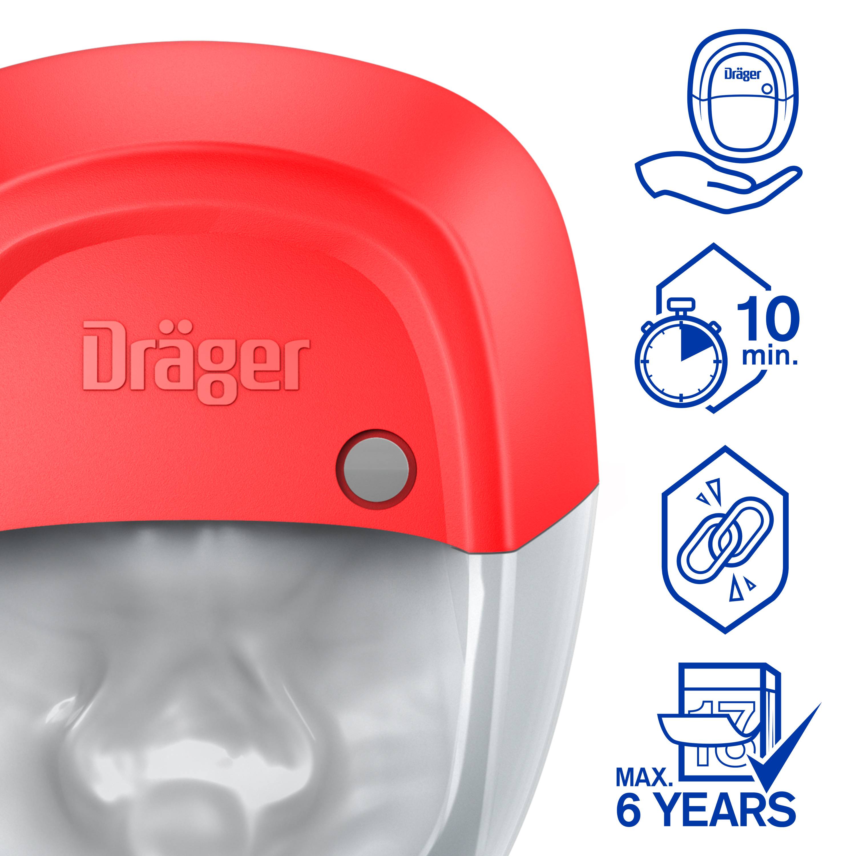 Dräger Fluchtgerät Gasfilter PARAT 1260 Fluchtgerät mit ABEK-Filter mit Mundstück-4